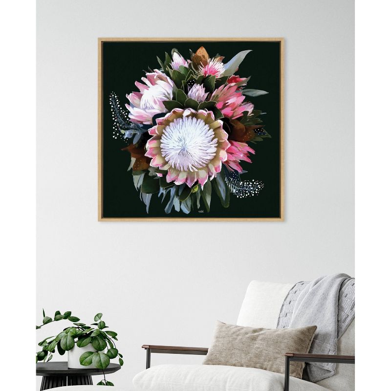 Kate &#38; Laurel All Things Decor 30&#34;x30&#34; Sylvie Peninsula Wild Flower Wall Art by Inkheart Designs Natural Modern Floral Bouquet, 2 of 7