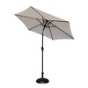TiramisuBest 8.8ft Outdoor Aluminum Patio Umbrella with 33 Pound Round Resin Base Push Button Tilt & Crank Lift Creme - 3 of 4