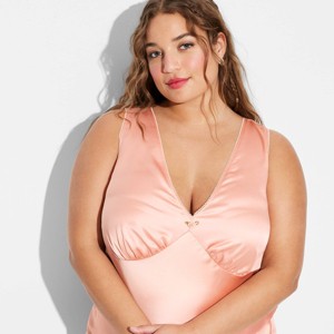 Women's Satin Rosette Tank Top - Wild Fable™ - 1 of 3