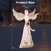Angel Sar 5ft Lighted Christmas Angel, Includes 105 Warm White LED Lights for Outdoor and Indoor Decor with Halo and 3D Wings - 3 of 4