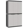 vidaXL Outdoor Storage Cabinet Gray and Black 100% Polypropylene Large - 2 of 4