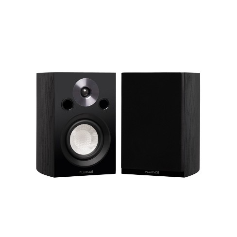 Fluance Reference High Performance 2-Way Bookshelf and Surround Speakers  for a 2-Channel Stereo or Home Theater System - Black Ash