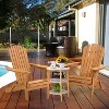 BestMassage Folding Adirondack Chair Wooden Lounger Chair Patio Chair - 2 of 4