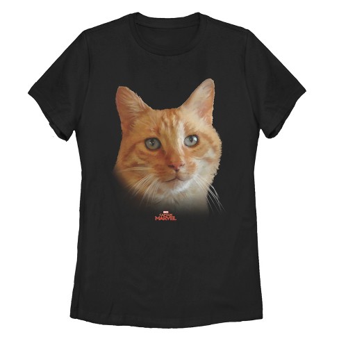 Women's Marvel Captain Marvel Goose Cat Portrait T-Shirt - image 1 of 3