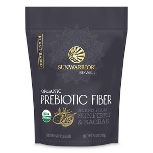 Be Well Organic Prebiotic Fiber Powder, Blend from Sunfiber & Baobab, Gut Health & Weight Management, Sunwarrior, 30 Servings - 1 of 4