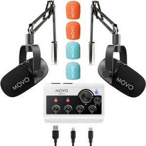 Movo PodPro-A Portable Podcasting Bundle for 2 for Smartphones and Computers - 1 of 4