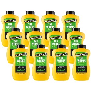 Plochmans The Works Chicago Yellow Mustard Squeeze Bottle - 12 pack, 15 oz - 1 of 4
