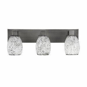 Toltec Lighting Apollo 3 - Light Vanity in  Graphite with 5" Black Fusion Shade - 1 of 1