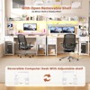 Aheaplus 47-55 inch Computer Desk with with 3 Drawers and Storage Shelves - 4 of 4
