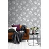NextWall Cove Gray One of Clock Floral Peel and Stick Wallpaper - 2 of 4