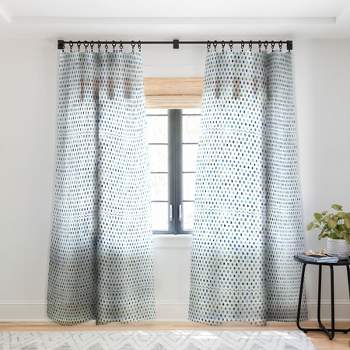 Ninola Design Color Palette Blue Single Panel Sheer Window Curtain 120" x 50" - Deny Designs