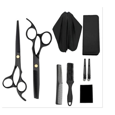 Hair Cutting Scissors Set, 9 Pcs Hairdressing Scissors Barber Thinning Hair Cutting Shears Kit, Trimming, Shaping, Grooming, for Barber Salon or Home