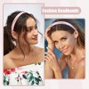 Unique Bargains Women's Fashion Solid Simple Satin Headbands 0.63" Wide 2 Pcs - 2 of 4