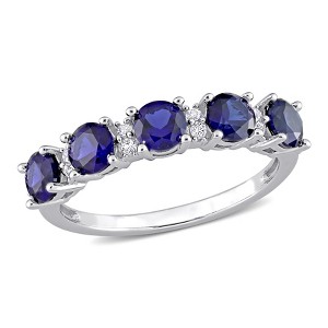 EVERLY JEWELRY | Multiple-color option in Silver Eternity Ring with Multiple color gemstone Options. - 1 of 4