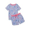 Lands' End Kids Short Sleeve Tee and Shorts Pajama Set - 2 of 3