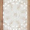 Set of 3 Wood Floral Intricately Carved Wall Decors with Mandala Design White - Olivia & May - 3 of 4