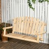 Outsunny 2-Seater Porch Swing, Outdoor Swing Chairs for Adults with Metal Chains for Deck, Patio, Garden, Backyard - 3 of 4