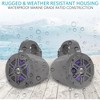 4" Waterproof Marine LED Wakeboard Tower Speakers for Enhanced Sound with Dual 3" Speakers, + All Devices - 3 of 4