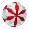 Kurt Adler 80MM Glass Red, White and Silver 6-Piece Ball Ornament Set - 4 of 4