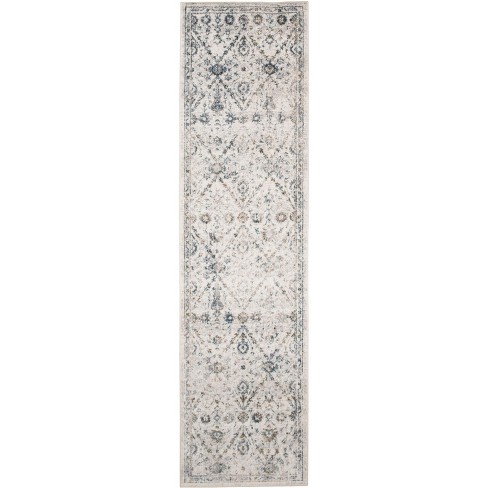 Nourison Astra Washable Vintage Indoor Flatweave Runner Rug Ivory Blue ...