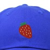 Dalix Strawberry Embroidered Cotton Dad Hat Fruit Adjustable Casual Baseball Cap Nature Womens - 2 of 4