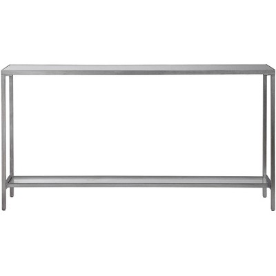 Uttermost Hayley 60" Wide Clear Glass and Silver Console Table