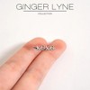 Ginger Lyne Paperclip Chain Charm Holder Necklace X's and O's Hugs and Kisses Charm for Women Stainless Steel 18-20" - 4 of 4
