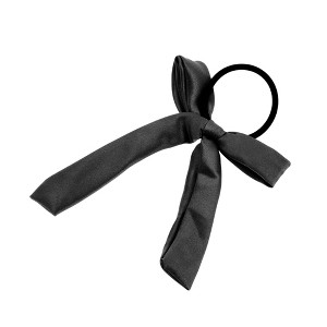 Unique Bargains Fashion Solid Bow Ribbon Hair Elastic Band 1 Pc - 1 of 4