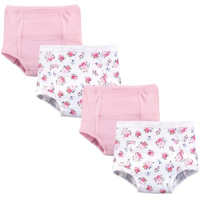 Luvable Friends Baby and Toddler Girl Cotton Training Pants, Floral
