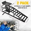 2 Pack 5T Hydraulic Car Ramps,Heavy Hydraulic Car Ramps Lift,9.8''-15.6" Adjustable Height Car Ramps Lifts for Trucks - 2 of 4