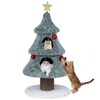 Costway 48.5” Christmas Cat Tree for Indoor Cats with 2 Large Condos, Scratching Post - 2 of 4