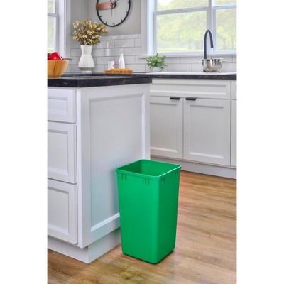 Rev-A-Shelf Green Polymer Pull-Out Trash Bins, 27 Quart, 2 Pack
