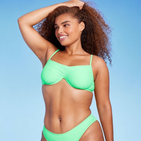 Women's Bralette Bikini Top - Wild Fable™ Green Xxs : Target