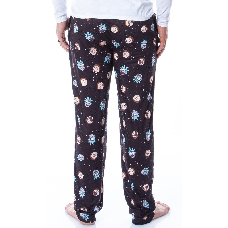 Rick and Morty Mens' Face Expressions Toss Print Pajama Sleep Lounge Pants, 4 of 6