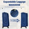Sapphtopaz Softside Luggage Expandable Luggage Sets with Duffel Bag, Lightweight Carry On Luggage Suitcase with Spinner Wheels, Pink - 3 of 4