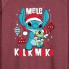 Women's - Lilo and Stitch - Mele Kalikimaka Lightweight French Terry Wide Neck Long Sleeve Shirt - 2 of 4
