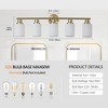 Maliang Modern Vanity Mirror Light, Frosted White Glass with Gold Iron Frame (Bulb Not Included) - 3 of 4