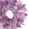 Northlight Layered Feather Christmas Wreath - 10" - Purple - Unlit - 3 of 3