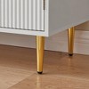 Sideboard Buffet Cabinet, Kitchen Pantry Storage Cabinet With 6 Compartments, Wave Texture, Magnetic Device, TV Cabinet For Living Room, Dining Room - 3 of 4