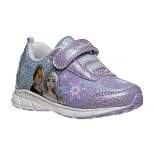 Disney Girls Frozen II Elsa & Anna Princess Light Up Sneakers -Lightweight Tennis Breathable Athletic Sneakers(Toddler/Little Kid)