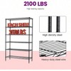 48 inch L×18 inch W×82 inch H Wire Shelving Unit Storage Cart Metal Shelf Rolling Utility Cart 2100Lbs Capacity with 6 Tier - 4 of 4