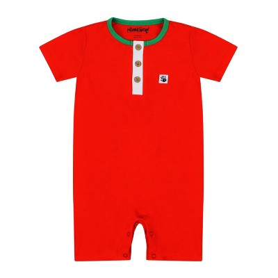 Image of Mixed Up Clothing Suave Baby Romper - Red Alert - 0-3 Months