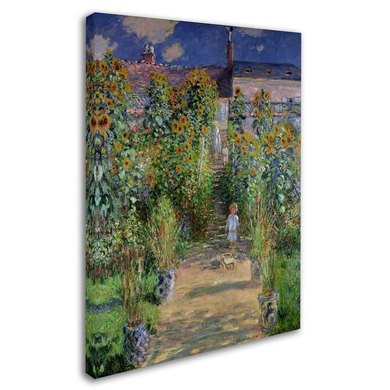Trademark Fine Art -Claude Monet 'The Artist's Garden at Vetheuil' Canvas Art, 1 of 4