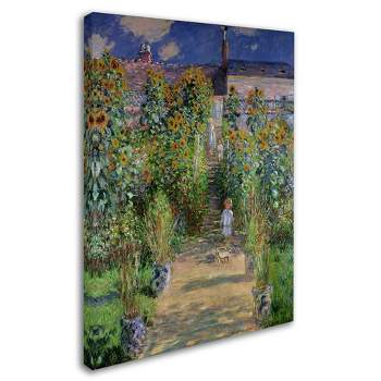 Trademark Fine Art -Claude Monet 'The Artist's Garden at Vetheuil' Canvas Art