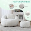Chenille Pumpkin Lounge Chair with Ottoman, 41.3in Memory Foam Accent Chair Set for Bedroom Living Room-3irtyhousy - 2 of 4