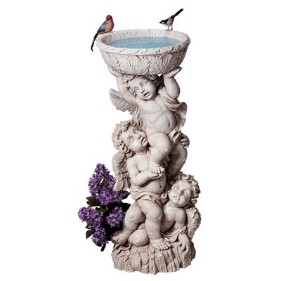 Design Toscano Three Cherubs With Urn Statue - Off-White