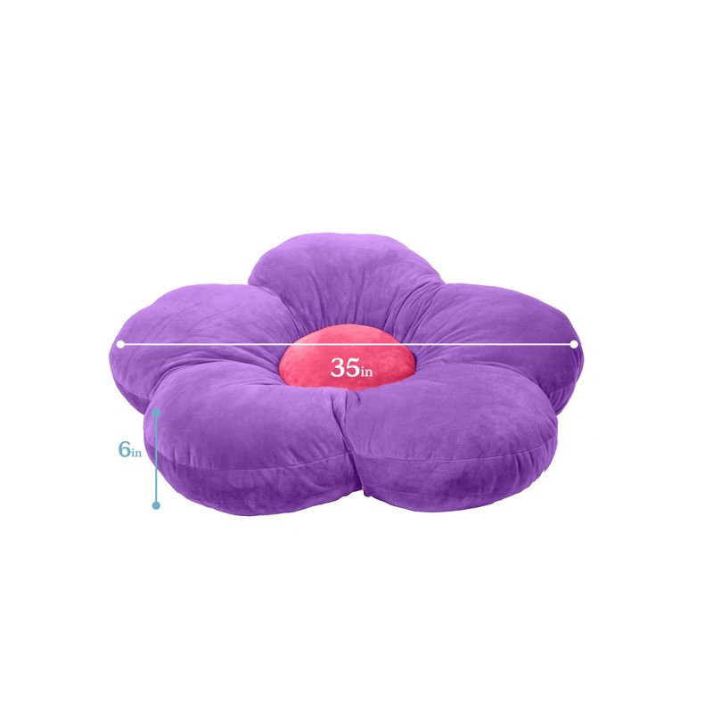 ECR4Kids Flower Floor Pillow, Oversized Cushion for Kids’ Bedrooms, Reading Nooks, Playrooms, 3 of 14