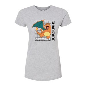 Women's - Pokémon - Charizard Stats Fitted Graphic T-Shirt - 1 of 3