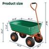 Poly Dump Cart 600/1200lb 10in NoFlat Tires 180 Rotating Handle Rust Proof Yard Landscaping - 2 of 4