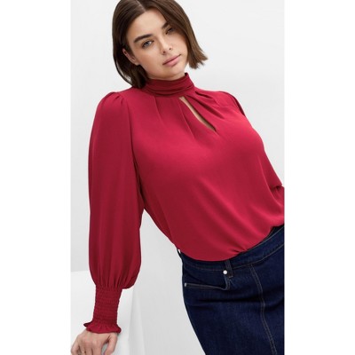 Women's Plus Size Iris Top - ruby | CITY CHIC